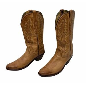 Old West Boots LF 1529 Brown Leather Cowgirl Cowboy Western Boots Size 7B